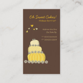 Cartão de visita feito sob encomenda amarelo doce