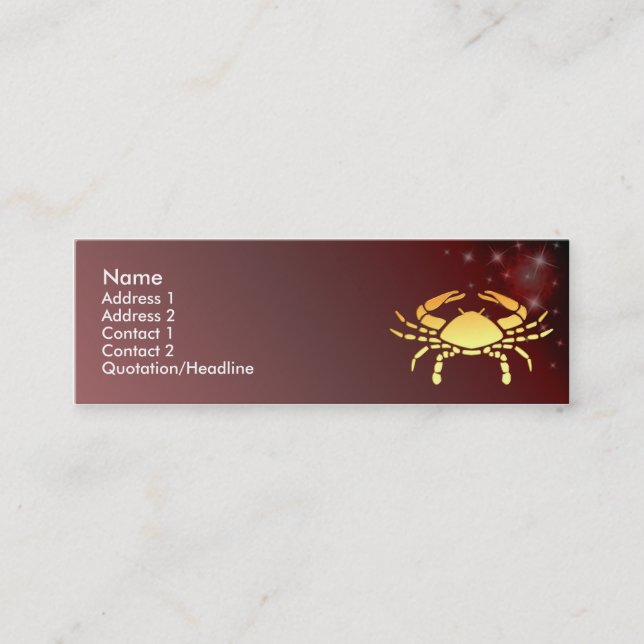 Cartão de visita feito sob encomenda do sinal do (Frente)