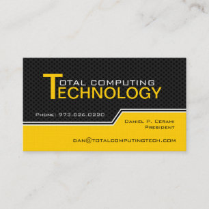 Cartão de visita feito sob encomenda do técnico