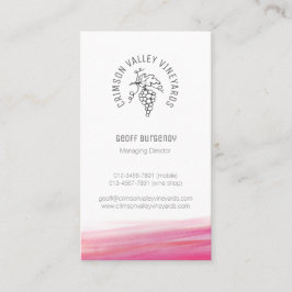 Cartão de visita feito sob encomenda do vinho