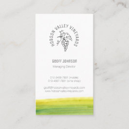 Cartão de visita feito sob encomenda do vinho do