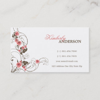 Cartão de visita feito sob encomenda elegante de