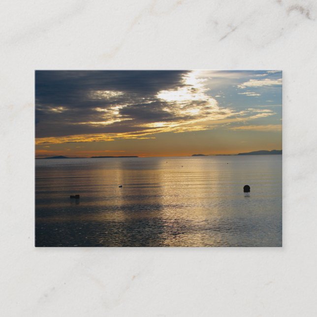 Cartão De Visita Feixes de Ouro (Frente)