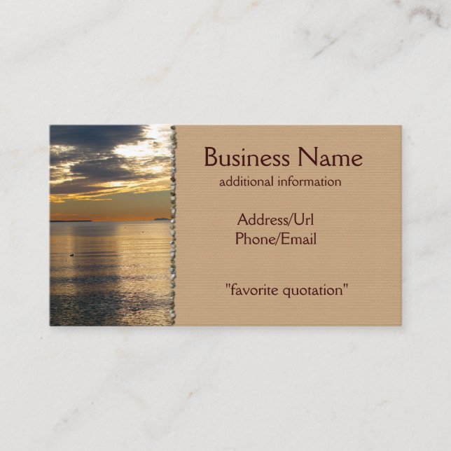 Cartão De Visita Feixes dourados (Frente)