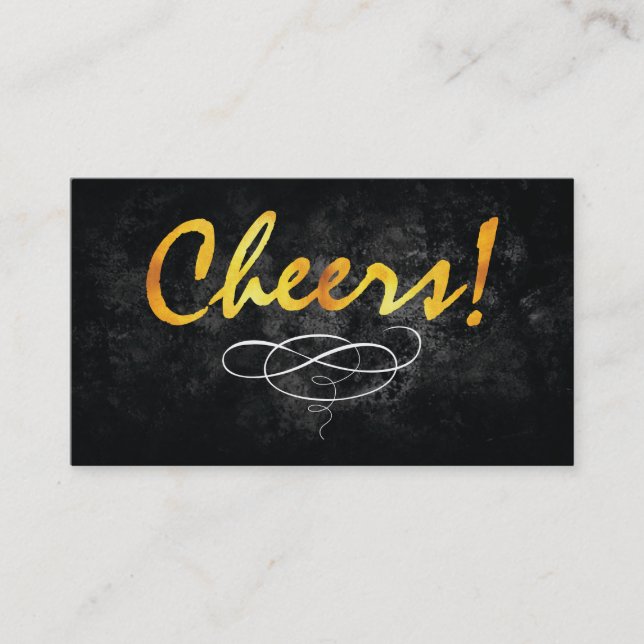 Cartão De Visita Felicidades | DOURADO (Frente)