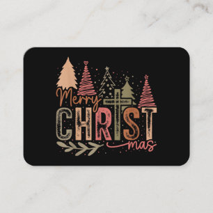 Cartão De Visita Feliz Natal Cristão Fé Jesus C