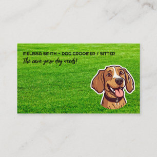 Cartão De Visita Feliz Puppy Park Grass Canais de Cães