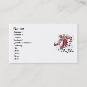 Cartão De Visita Fêmea eu esquio camisas e presentes de T