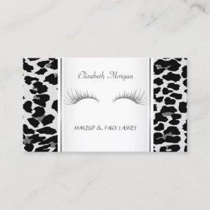Cartão De Visita Feminino Na Moda Elegante, Estampa de Leopardo, Cí