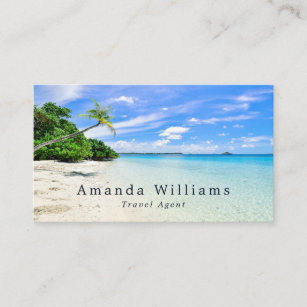 Cartão De Visita Férias Tropicais, Agente Viagem