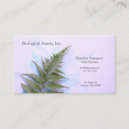 Cartão De Visita Fern em pinceladas azuis