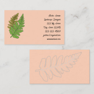 Cartão De Visita Fern Theme Business Card