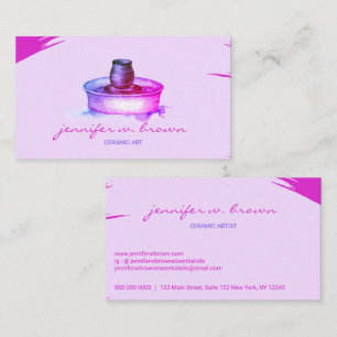 Cartão De Visita Ferramenta de cerâmica de argila cor-de-rosa feita