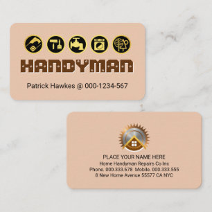 Cartão De Visita Ferramentas criativas de chave de fenda HANDYMAN 