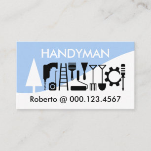 Cartão De Visita Ferramentas Criativas de Handyman Árvore Encosta
