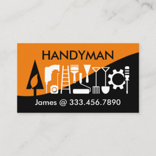 Cartão De Visita Ferramentas Criativas de Handyman Árvore Encosta
