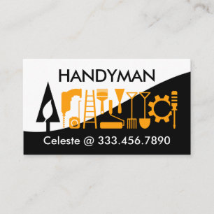 Cartão De Visita Ferramentas Criativas de Handyman Árvore Encosta