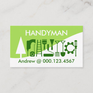 Cartão De Visita Ferramentas Criativas de Handyman Árvore Encosta