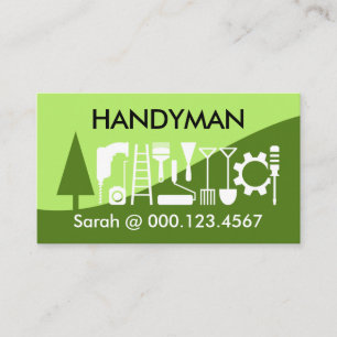 Cartão De Visita Ferramentas Criativas de Handyman Árvore Encosta