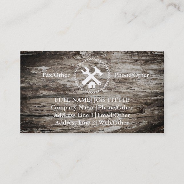 Cartão De Visita Ferramentas de Carpenter do Construtor Profissiona (Frente)