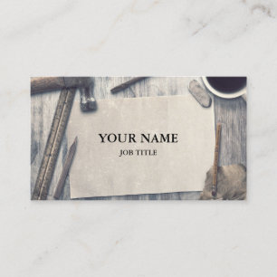 Cartão De Visita Ferramentas de Carpenter do Construtor Profissiona