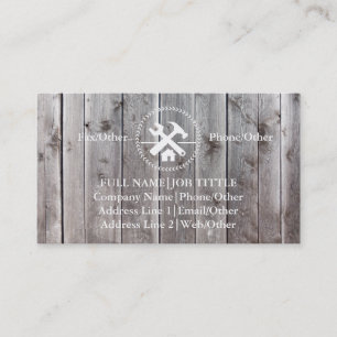 Cartão De Visita Ferramentas de Carpenter do Construtor Profissiona