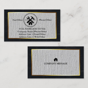 Cartão De Visita Ferramentas de Carpenter do Construtor Profissiona