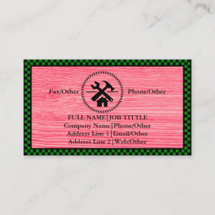 Cartão De Visita Ferramentas de Carpenter do Construtor Profissiona