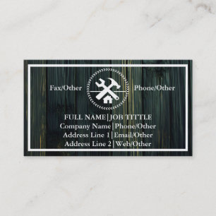 Cartão De Visita Ferramentas de Carpenter do Construtor Profissiona