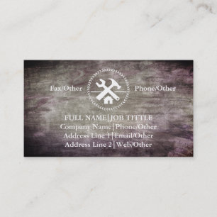 Cartão De Visita Ferramentas de Carpenter do Construtor Profissiona