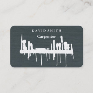 Cartão De Visita Ferramentas de Carpenter do Construtor Profissiona