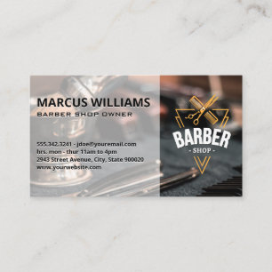 Cartão De Visita Ferramentas de Compro de Barber Estação de trab