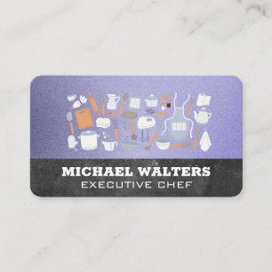 Cartão De Visita Ferramentas de Cozinha Cozinha Chef Restaura