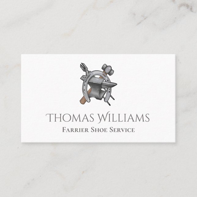 Cartão De Visita Ferramentas de ferradura Equestres (Frente)