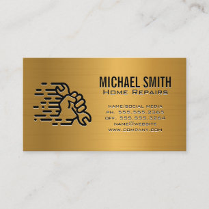 Cartão De Visita Ferramentas de hardware Chave em Mão
