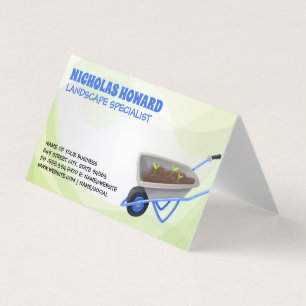 Cartão De Visita Ferramentas de jardinagem   Landscaper