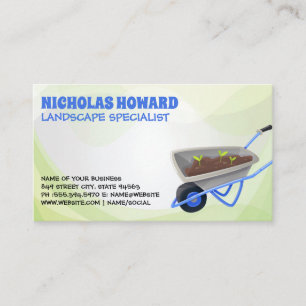 Cartão De Visita Ferramentas de jardinagem   Landscaper