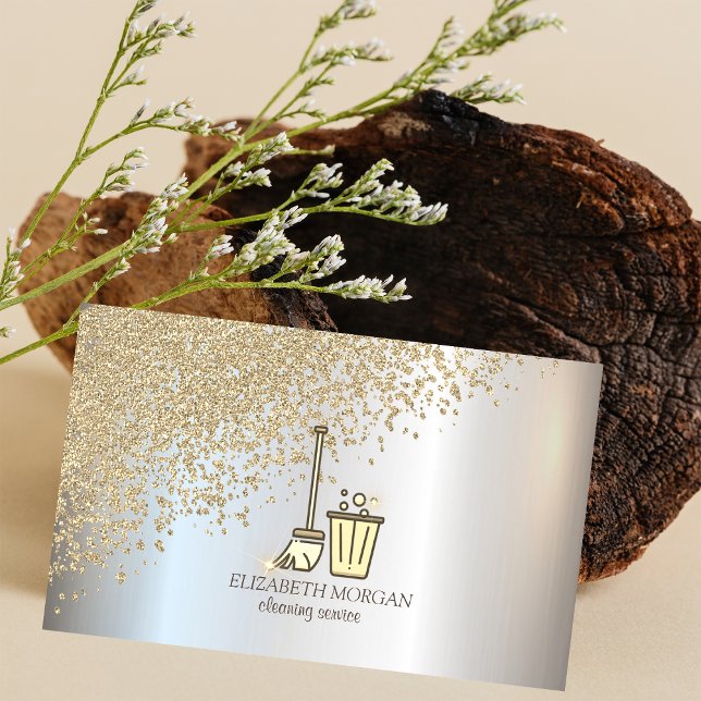 Cartão De Visita Ferramentas de Limpeza de Ouros na moda (Criador carregado)