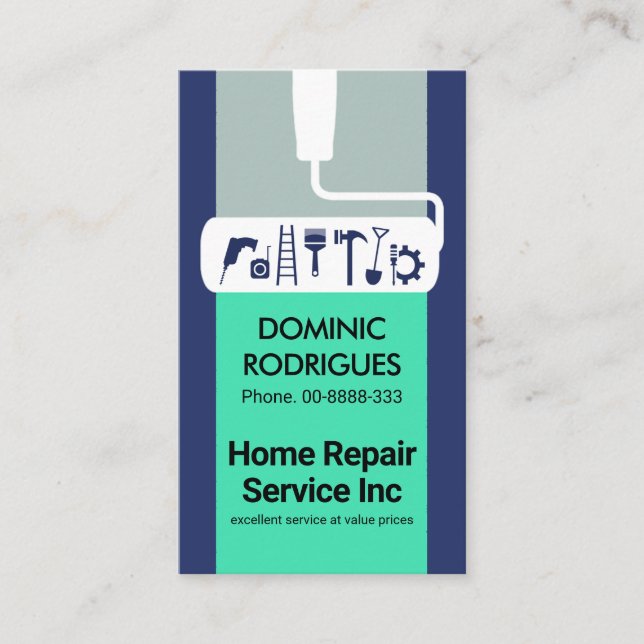 Cartão De Visita Ferramentas de Manipulador do Pincel do Cilindro (Frente)