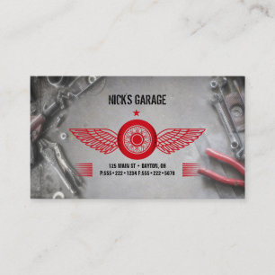 Cartão De Visita Ferramentas de motocicleta automotiva Logotipo de 