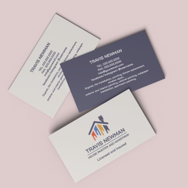 Cartão De Visita Ferramentas de pintura Ferramentas de carpinteiro  (Criador carregado)