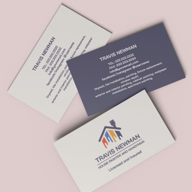 Cartão De Visita Ferramentas de pintura Ferramentas de carpinteiro  (Criador carregado)