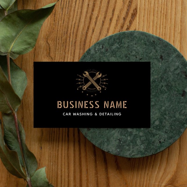 Cartão De Visita Ferramentas de Serviço Mecânico de Lavagem e Desca (Criador carregado)