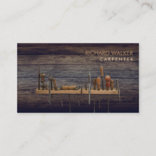 Cartão De Visita Ferramentas do carpinteiro Madeira russa profissio