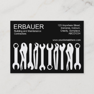 Cartão De Visita Ferramentas do Comércio - Branco a Preto (Dourado)