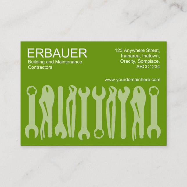 Cartão De Visita Ferramentas do Comércio (Chubby) - Sombras de Verd (Frente)