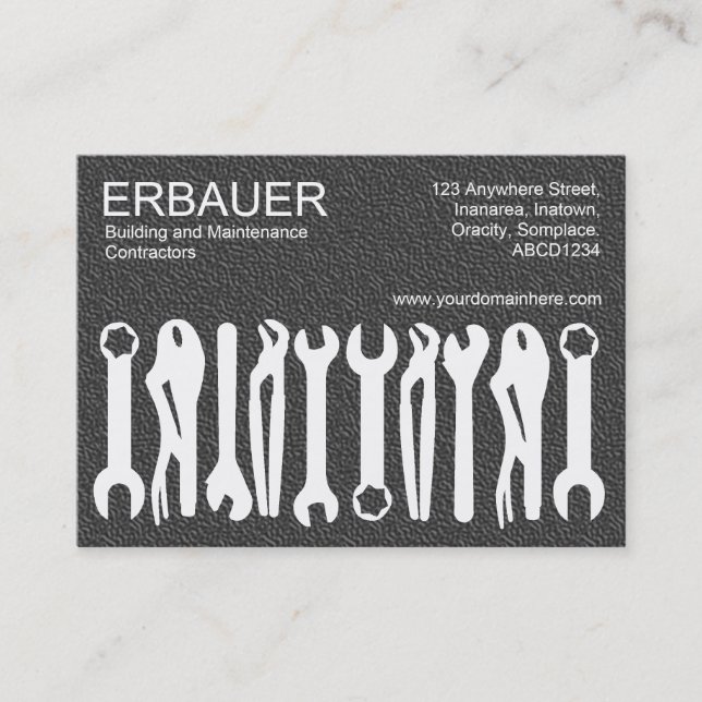 Cartão De Visita Ferramentas do Comércio (Chubby) - Texto das Cinza (Frente)