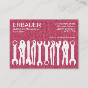 Cartão De Visita Ferramentas do Comércio (Chubby) - Texto Vermelho