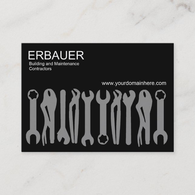 Cartão De Visita Ferramentas do Comércio (Chubby v2) - Preto (Frente)