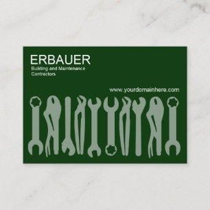 Cartão De Visita Ferramentas do comércio (Chubby v2) - Verde escuro